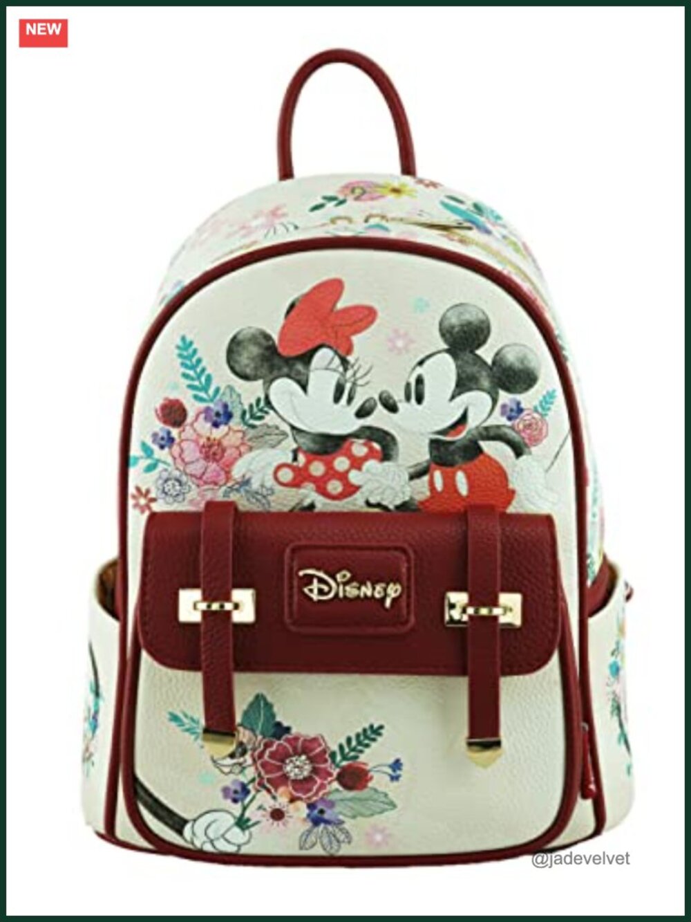 Vegan Leather Mini Backpack Disney Mickey Minnie Mouse Purse